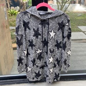 Splendid knit hoodie with stars